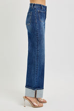 Load image into Gallery viewer, RISEN: HIGH RISE ANKLE WIDE BUTTON DOWN CUFFED JEANS