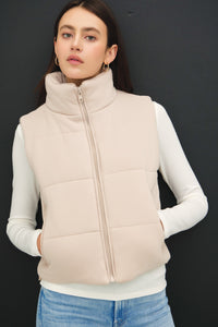 BEIGE PUFFER VEST