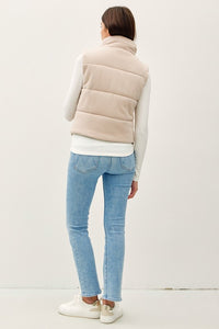 BEIGE PUFFER VEST