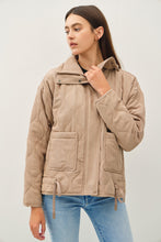 Load image into Gallery viewer, TAUPE QUILTED JACKET