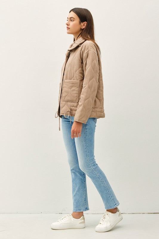 TAUPE QUILTED JACKET