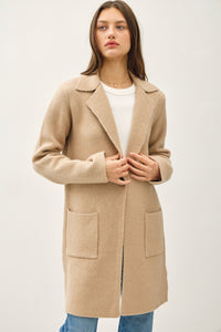 BEIGE SWEATER COAT