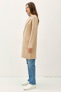 BEIGE SWEATER COAT