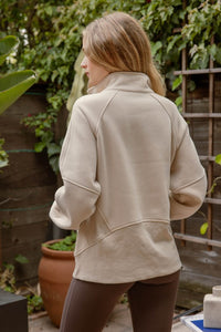 KHAKI QUARTER ZIP