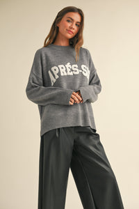 APRES SKI LETTER FRONT SWEATER