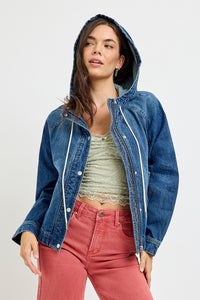 Risen Oversized Reglan Sleeve Jacket with Hood