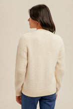 Load image into Gallery viewer, IVORY SWEATER BOMBER JACKET