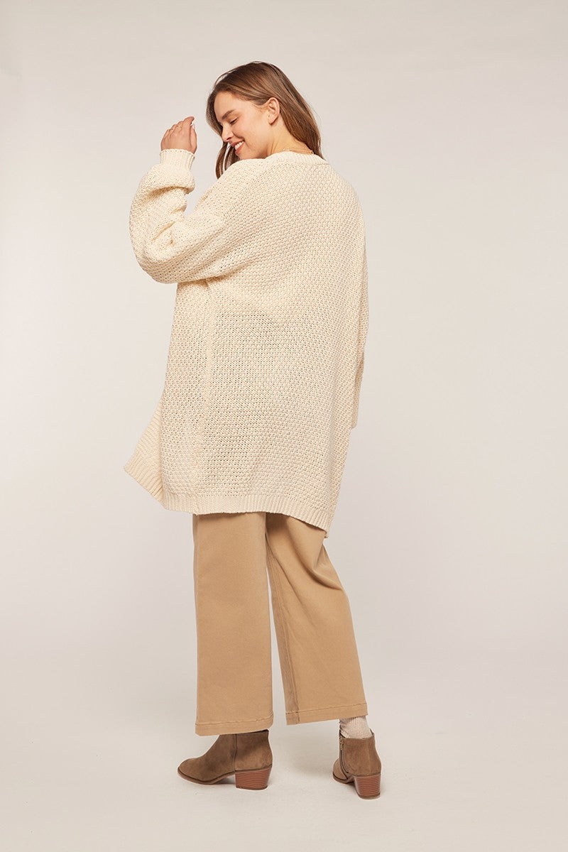 Tan Chunky Oversized Cardigan