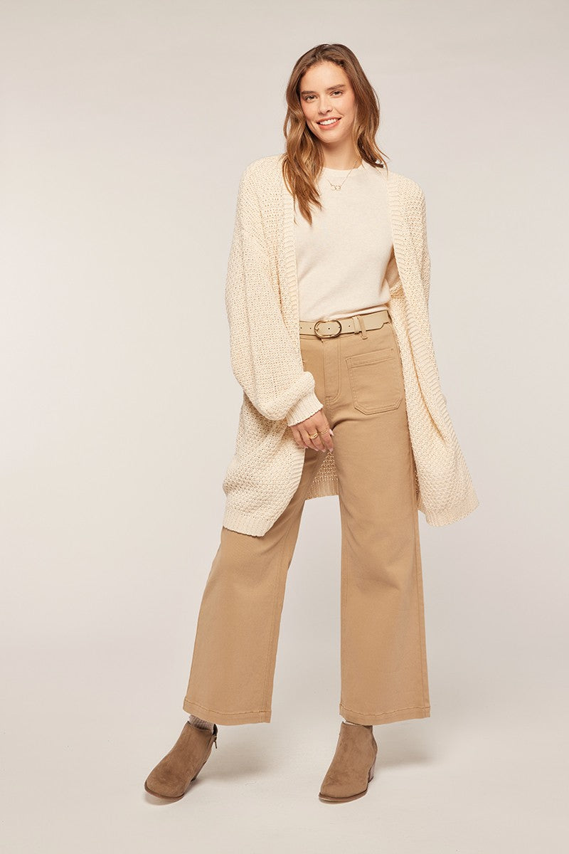 Tan Chunky Oversized Cardigan