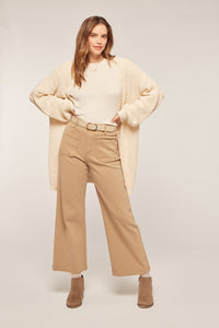 Tan Chunky Oversized Cardigan