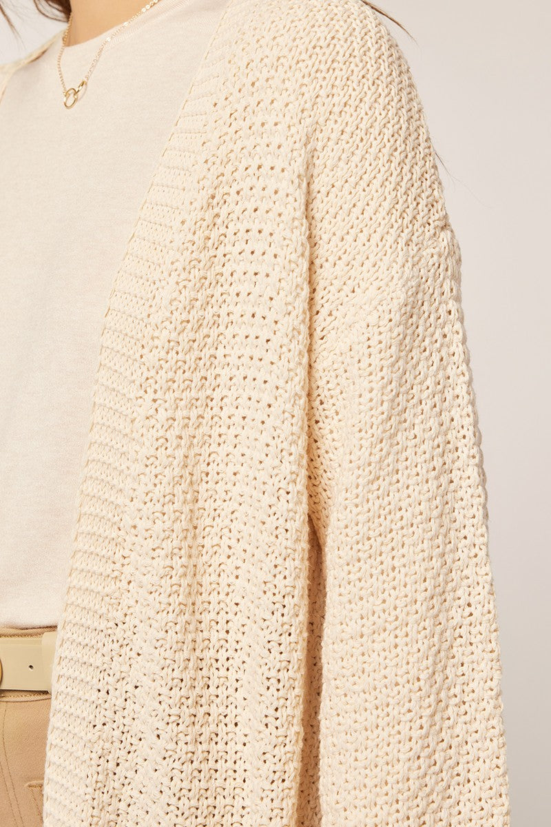 Tan Chunky Oversized Cardigan