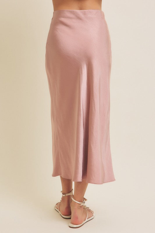 Pink Satin Skirt
