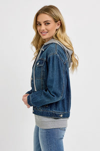 Risen Oversized Hoodie Jean Jacket