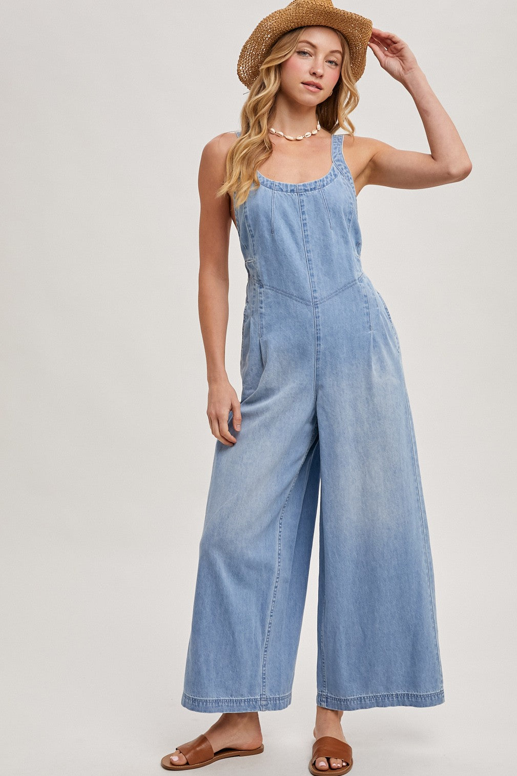 DENIM OVERALL ROMPER