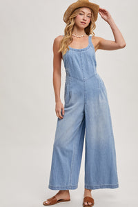 DENIM OVERALL ROMPER
