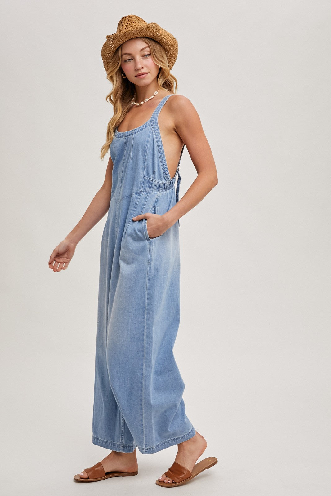 DENIM OVERALL ROMPER
