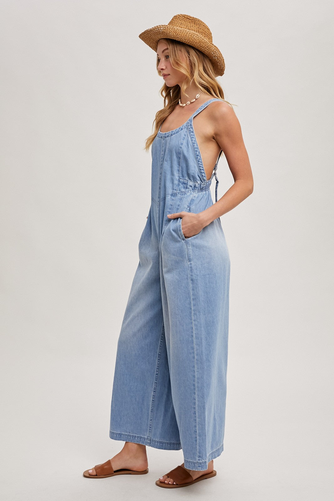 DENIM OVERALL ROMPER