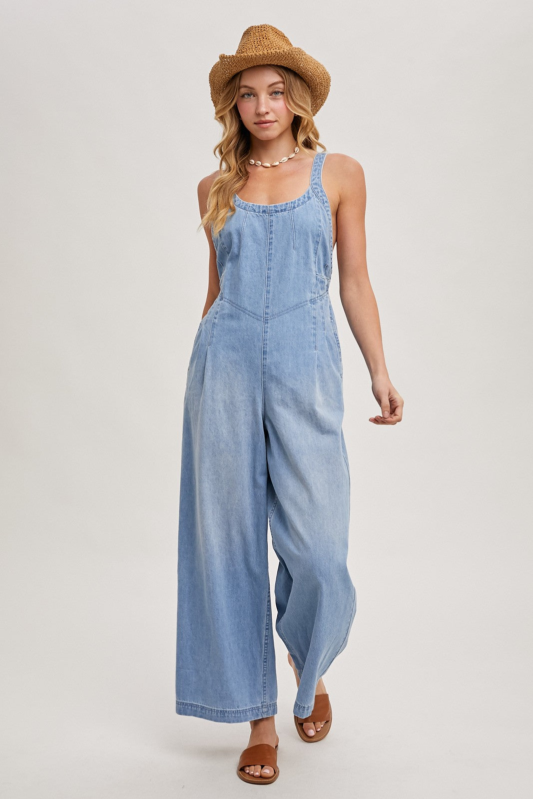 DENIM OVERALL ROMPER