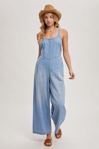 DENIM OVERALL ROMPER