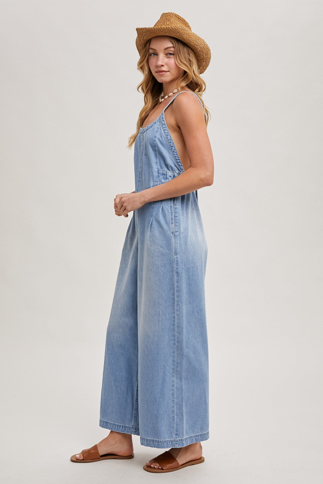 DENIM OVERALL ROMPER