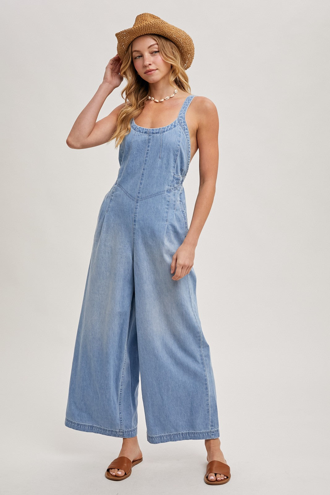 DENIM OVERALL ROMPER