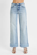 Load image into Gallery viewer, RISEN: Tummy Control High Rise Ankle Wide Cuffed Jeans