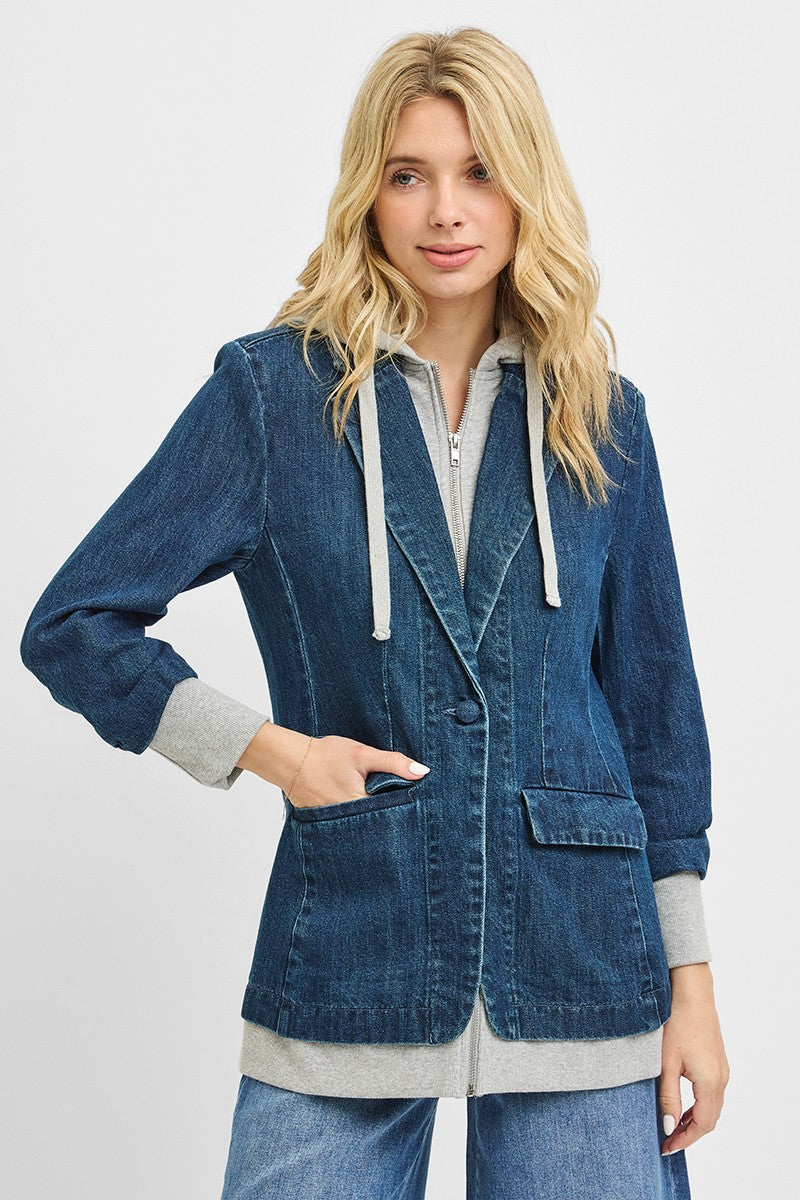 Risen Blazer Jacket with Hood