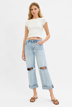 Load image into Gallery viewer, RISEN: Mid Rise Fit Boyfriend Jeans With Cuff