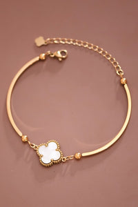 White Clover Chain Bracelet