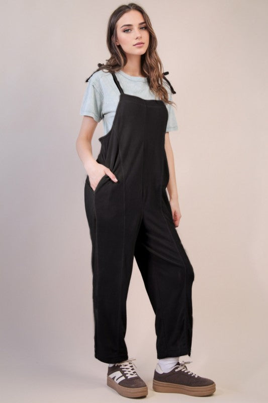 Black Fleece Romper