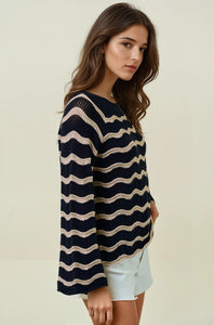 Black and Tan Stripe Sweater