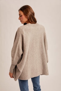 Dolman Sleeve Open Hoodie Cardigan With Pocket
