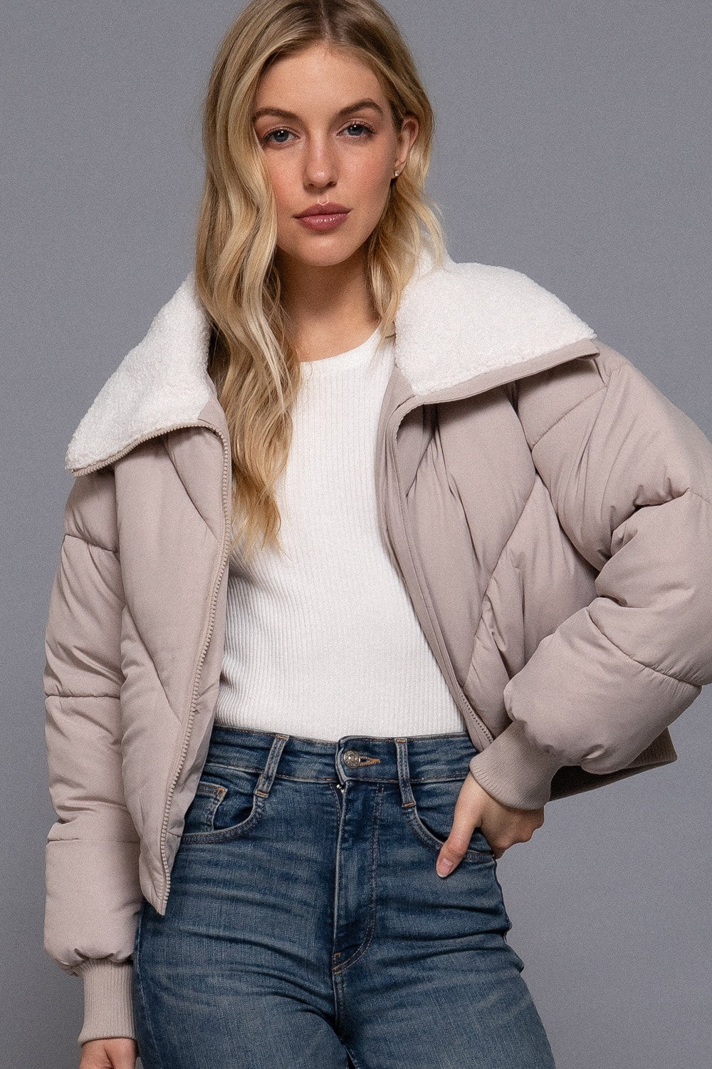 Taupe Ski Jacket