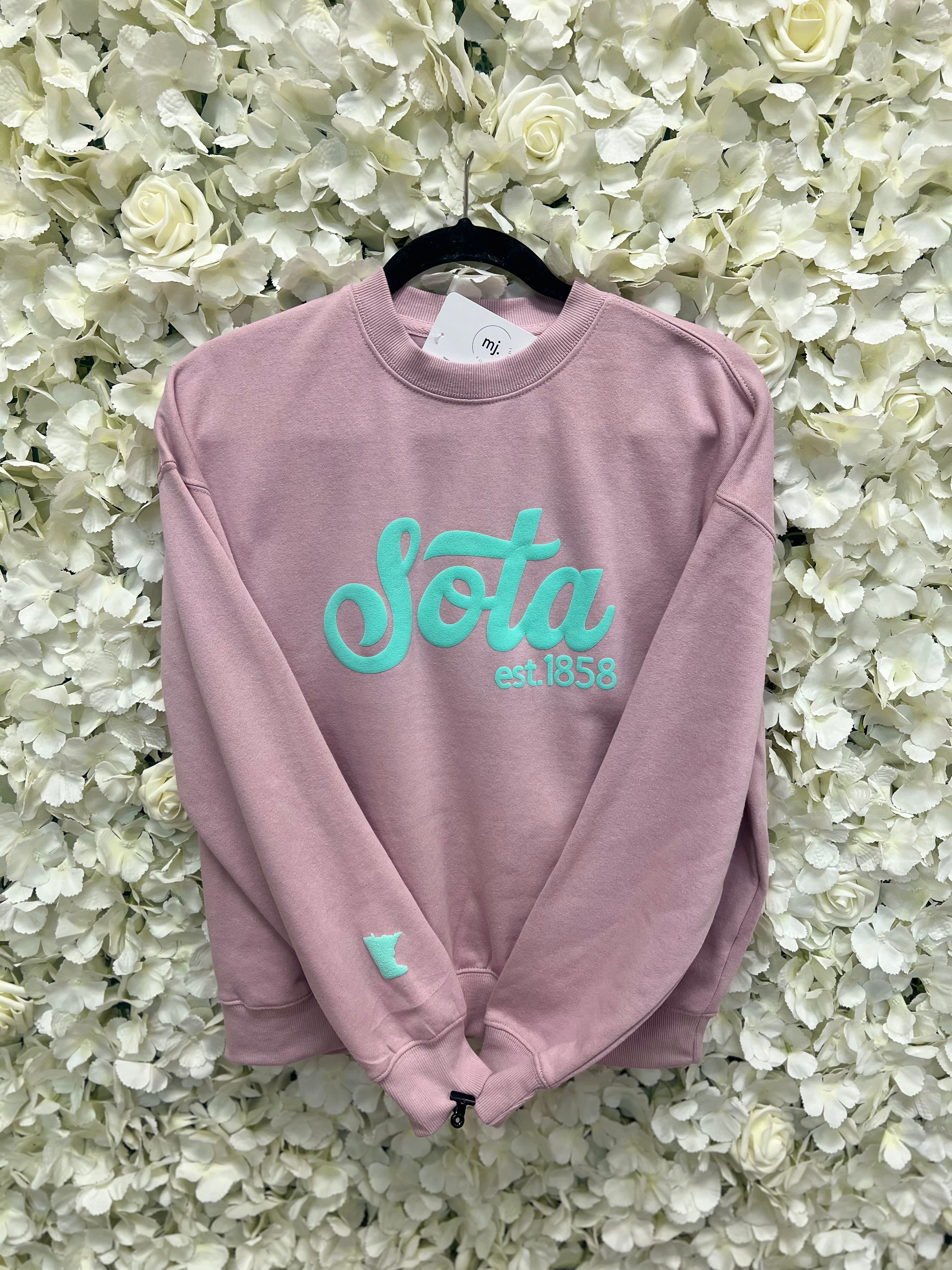 SOTA PINK PUFF CREW SWEATSHIRT