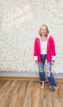 Load image into Gallery viewer, BLAZER WITH HOODIE - FUCHSIA
