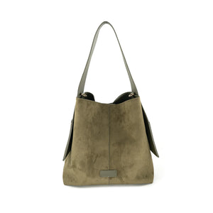Olive Green Faux Suede Purse