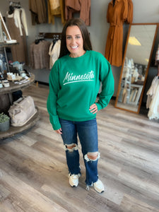 GREEN MINNESOTA CREW SWEATSHIRT