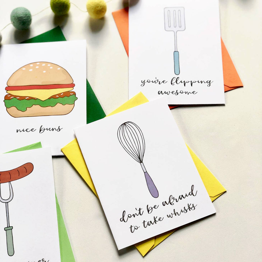 Pun Fun Cards - What'S Cooking? Card Set - Kitchen Utensils