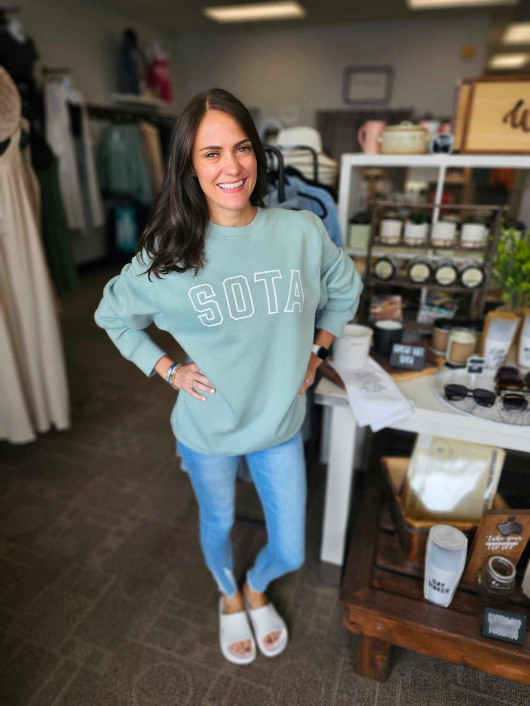 SEAFOAM SOTA CREW SWEATSHIRT