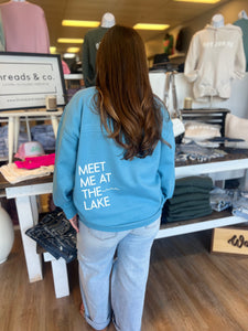 MEET ME AT THE LAKE WAVE SWEATSHIRT