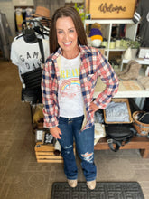 Load image into Gallery viewer, PINK + BLUE SHERPA SHIRT