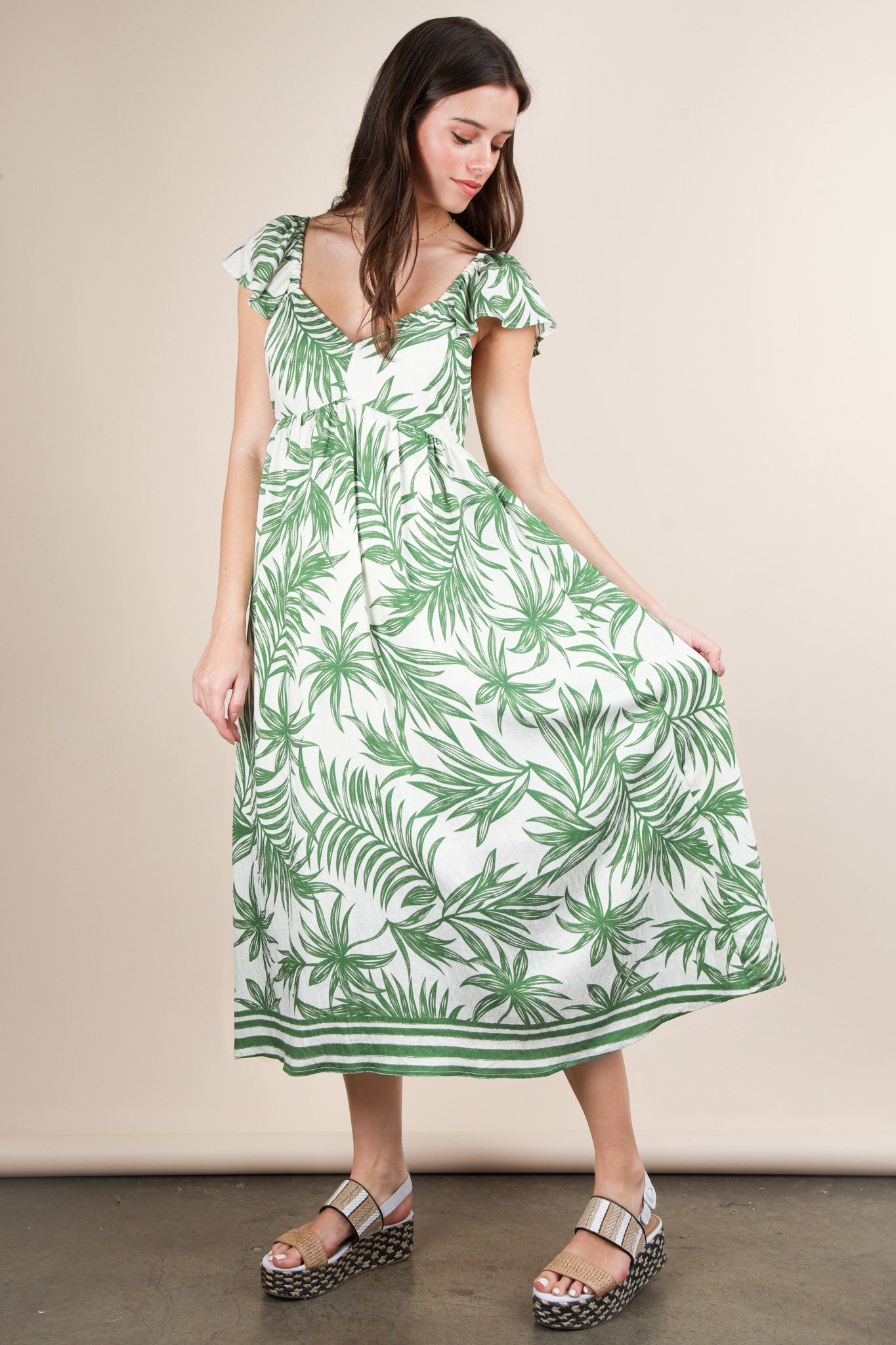 TROPICAL GREEN DRESS