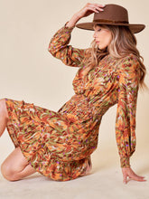 Load image into Gallery viewer, FALL FLORAL DRESS