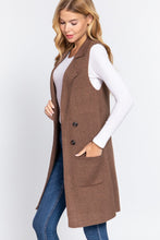 Load image into Gallery viewer, BROWN LONG SWEATER VEST