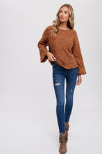 Load image into Gallery viewer, CAMEL CABLE KNIT SWEATER