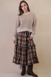 Ivory Two Tone Striped Sweater