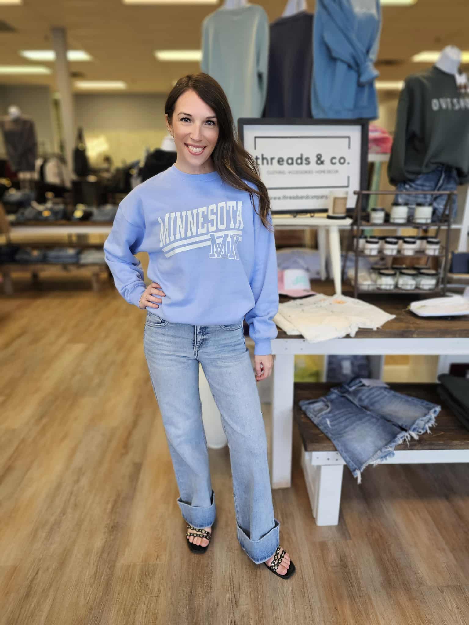 MINNESOTA MN PERIWINKLE CREW SWEATSHIRT