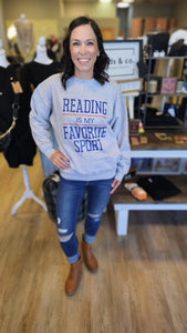 Reading Is My Favorite Sport Crew Sweatshirt