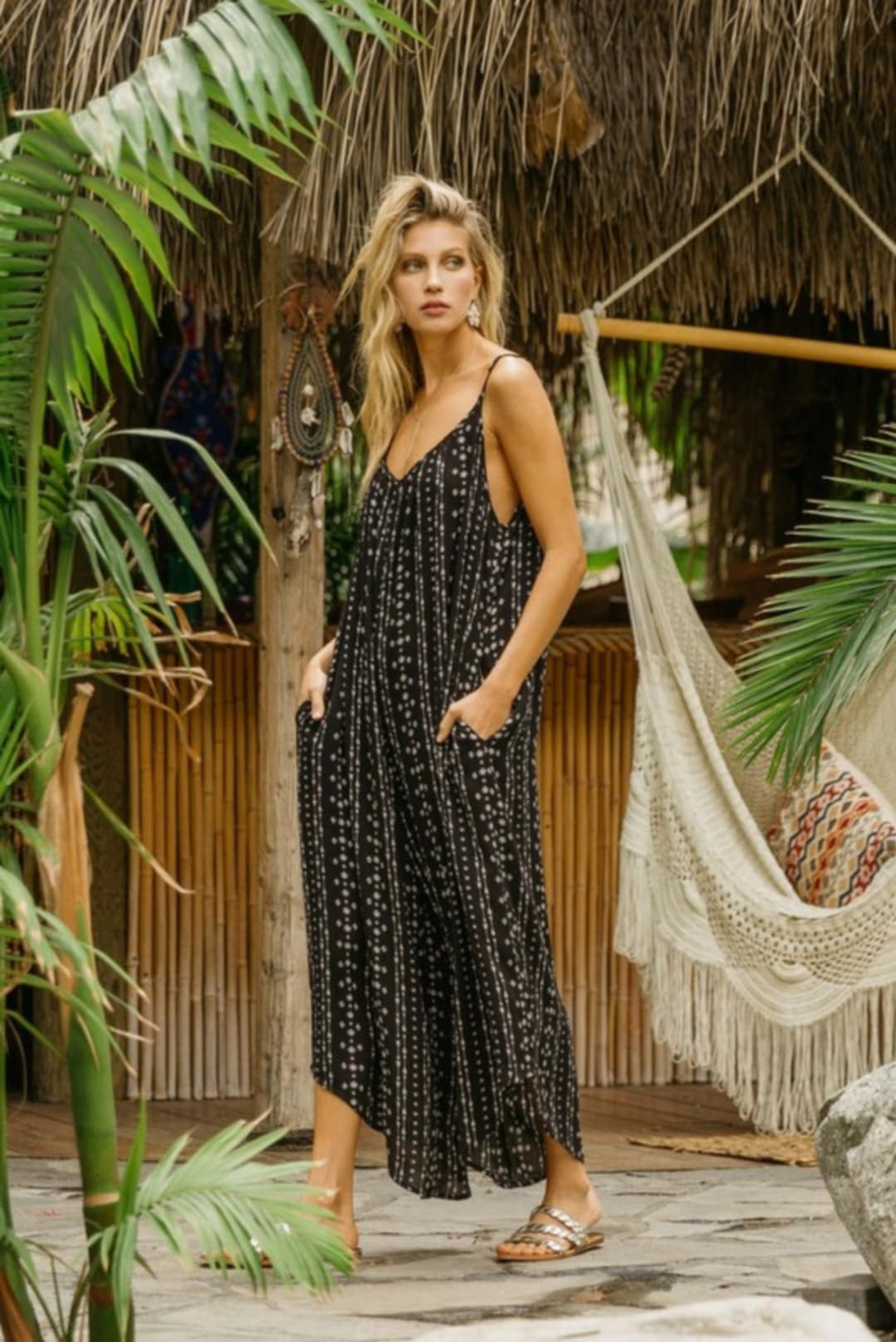 Black & White Print Romper