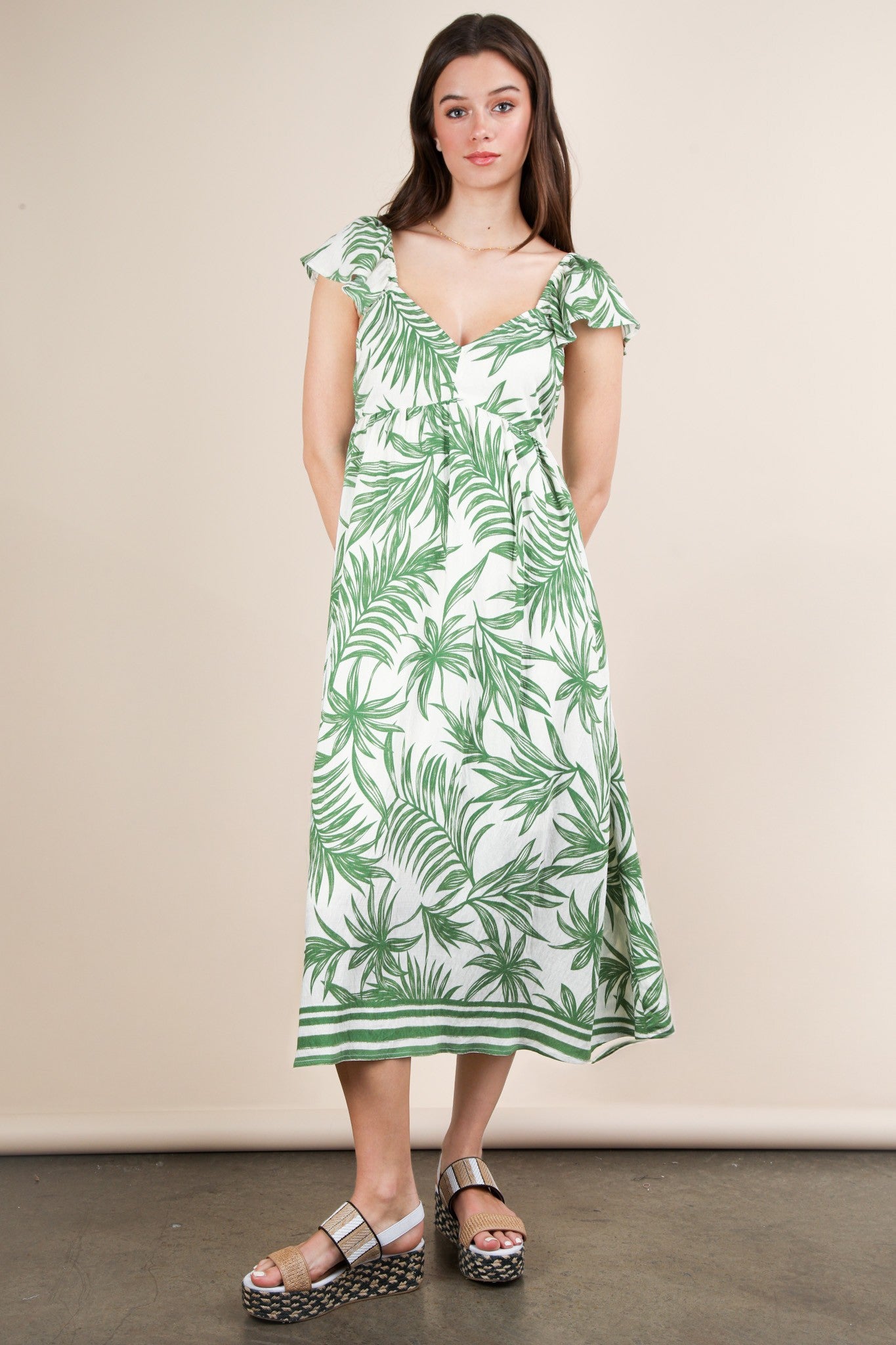 TROPICAL GREEN DRESS